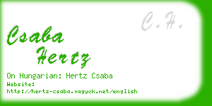 csaba hertz business card